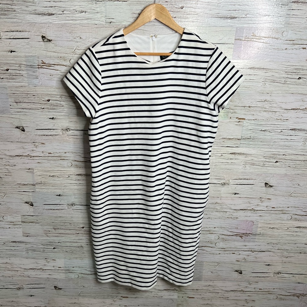 Lauren Ralph Lauren white striped tee shirt dress size xl midi